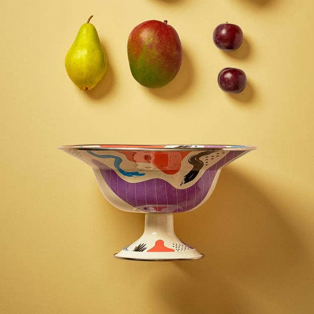 Flashback Footed Big Fruit Plate