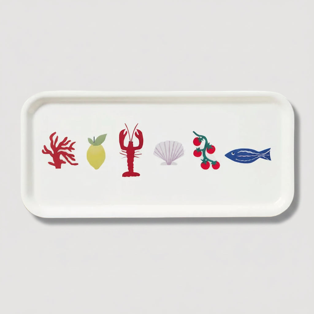 Seaside Lunch Rectangular Serving Tray