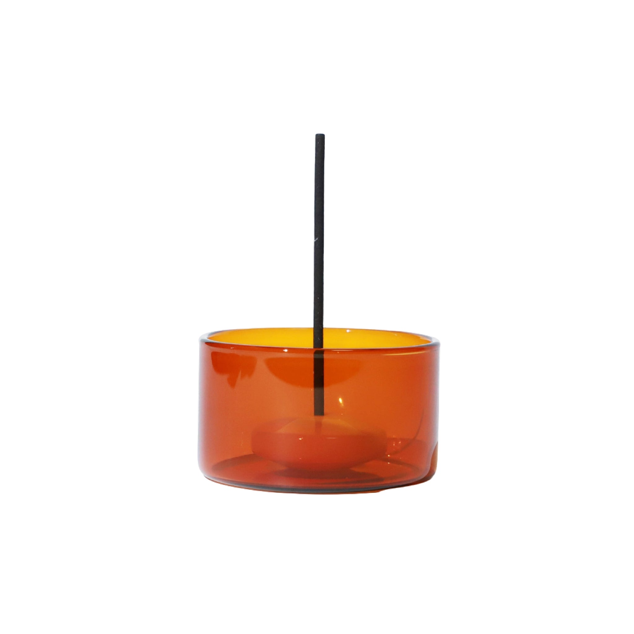 Helio Ferretti Glass Incense Holder Amber