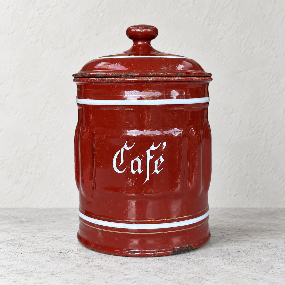 Sucre/Café French Enamel Kitchen Jars