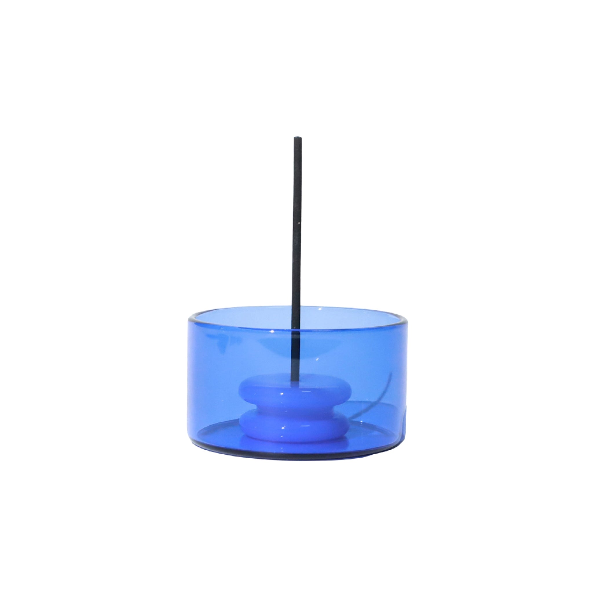 Helio Ferretti Glass Incense Holder Blue