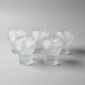 Italian sandblasted wine glasses x5