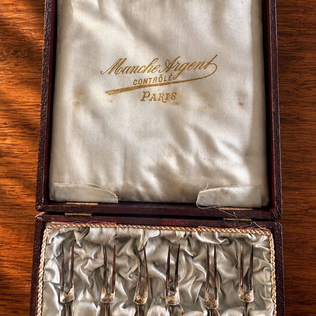 Hors d'oeuvres Louis XV forks (set of 6, boxed)