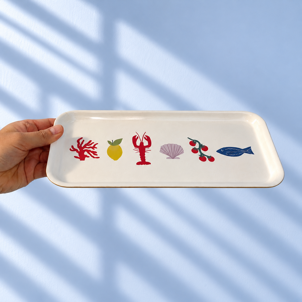 Seaside Lunch Rectangular Serving Tray