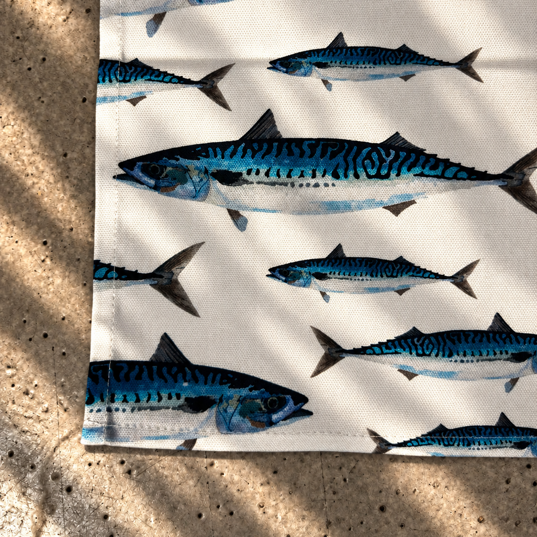 Mackerel Tea Towel 100% Cotton