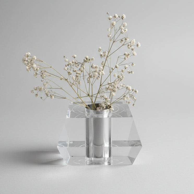 Italian Lucite Bud Vase/Stationary Pot