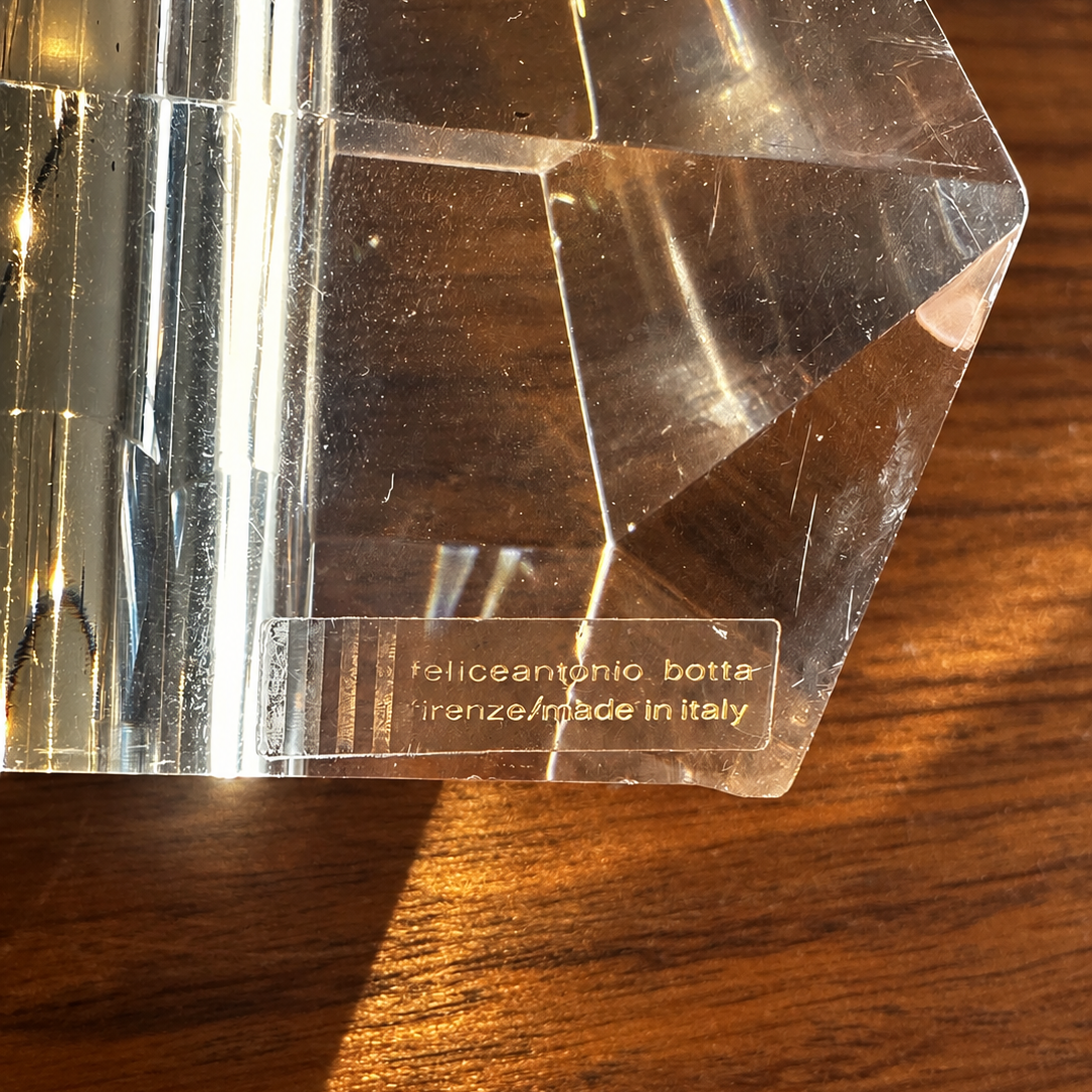 Italian Lucite Bud Vase/Stationary Pot