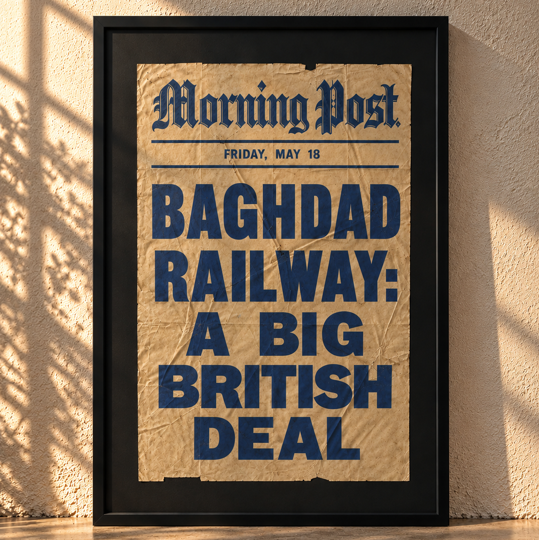 Original 1920’s Framed Newsstand Print
