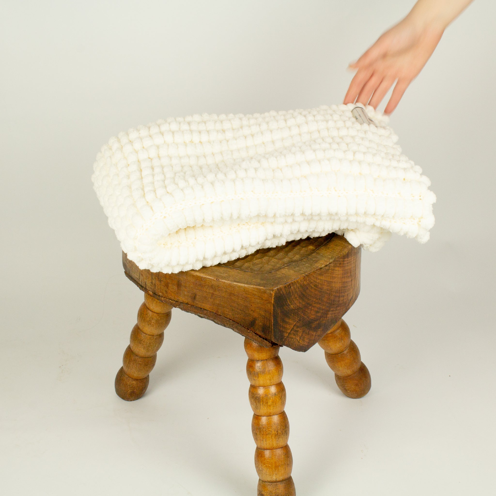 Brutalist french bobbin stool