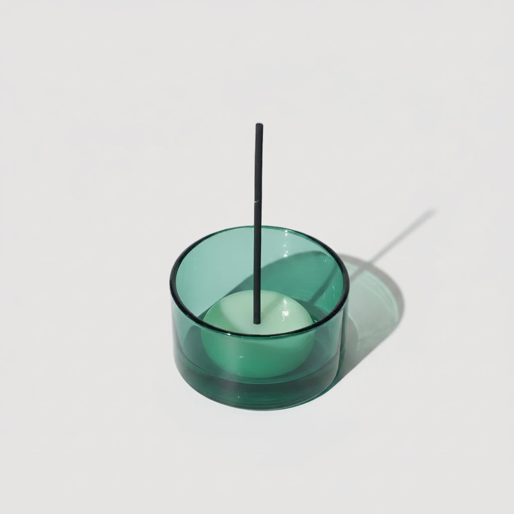 Helio Ferretti Glass Incense Holder Green