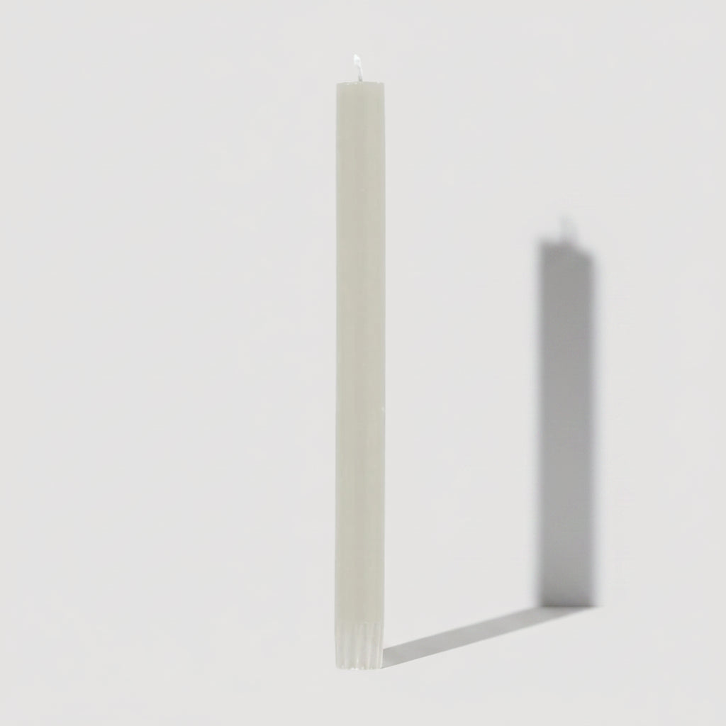 Fair trade Dinner Candle Gull grey