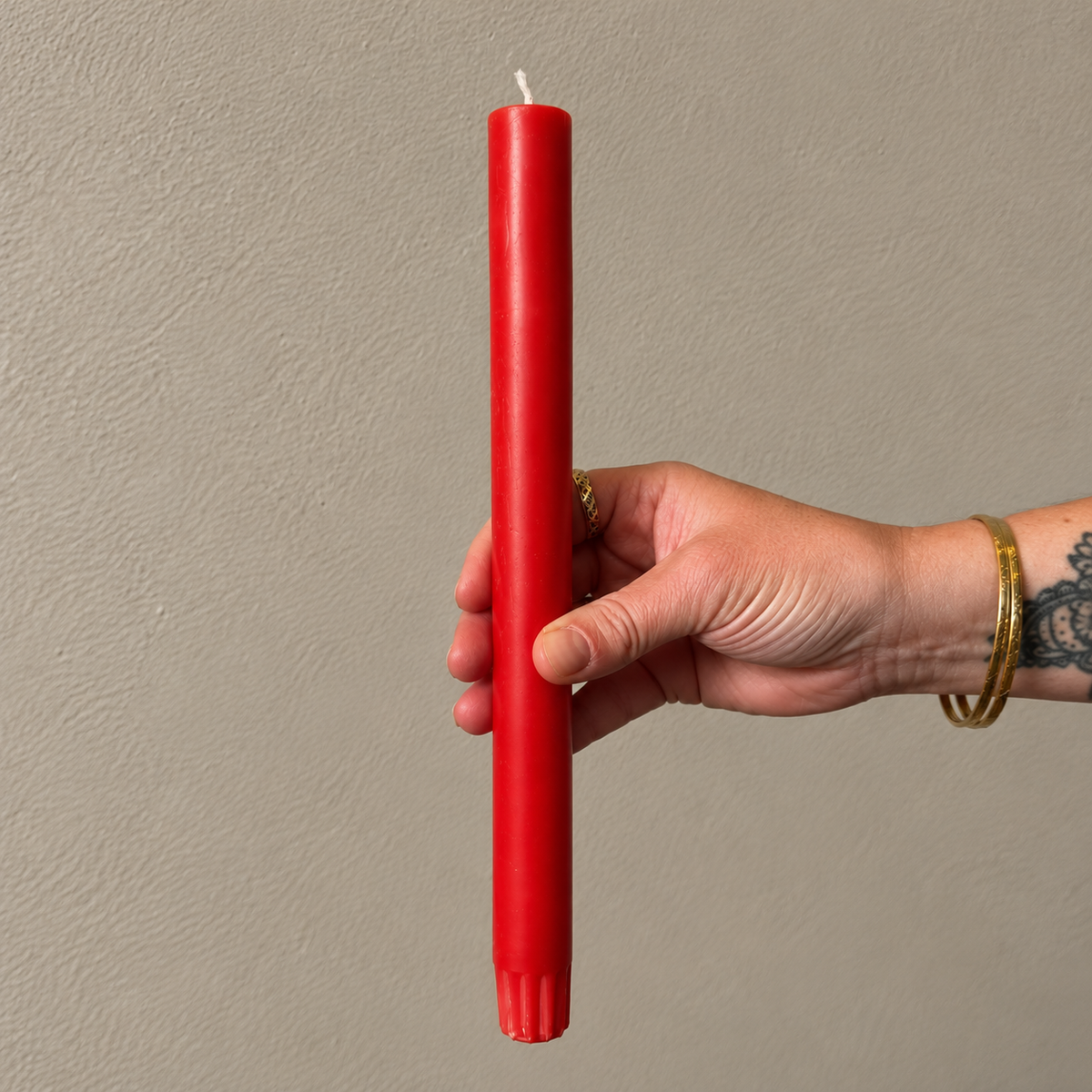 Poppy Red Eco Dinner Candle