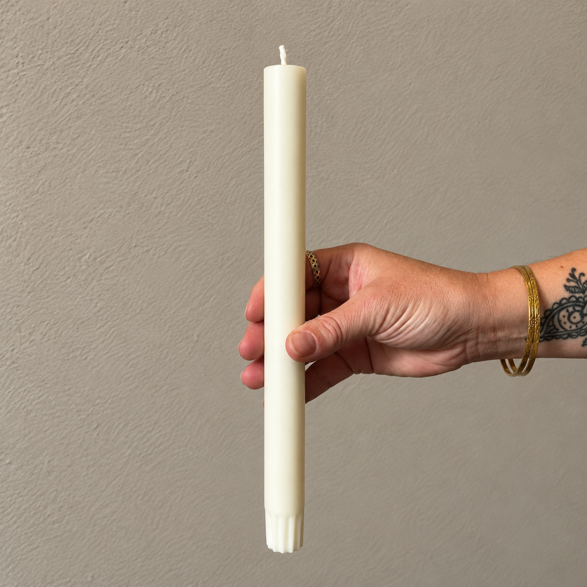 Pearl White Eco Dinner Candle