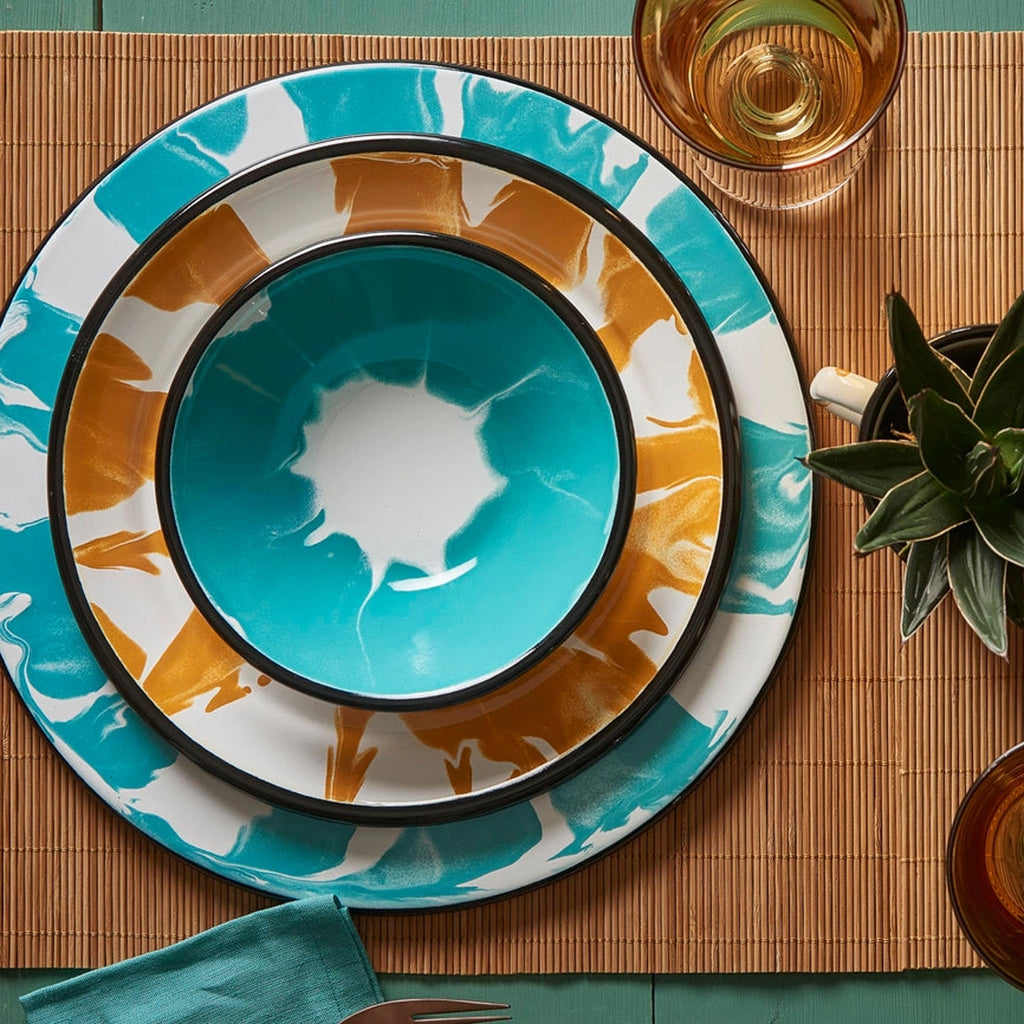 Kapka Enamel Serving Plate / Charger