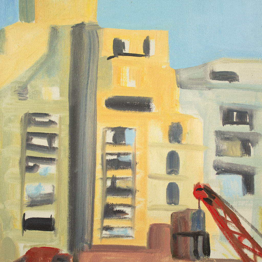 "NY NY 72" Shaw Watercolour and Acrylic Painting on Canvas