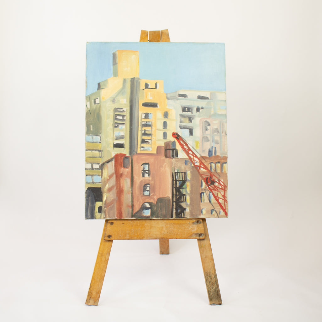 "NY NY 72" Shaw Watercolour and Acrylic Painting on Canvas