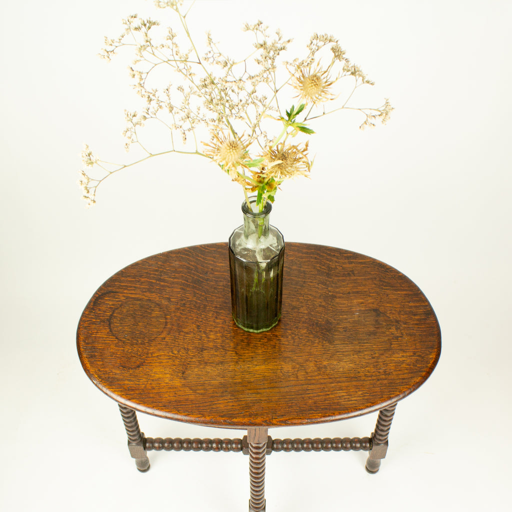 Antique French bobbin side table