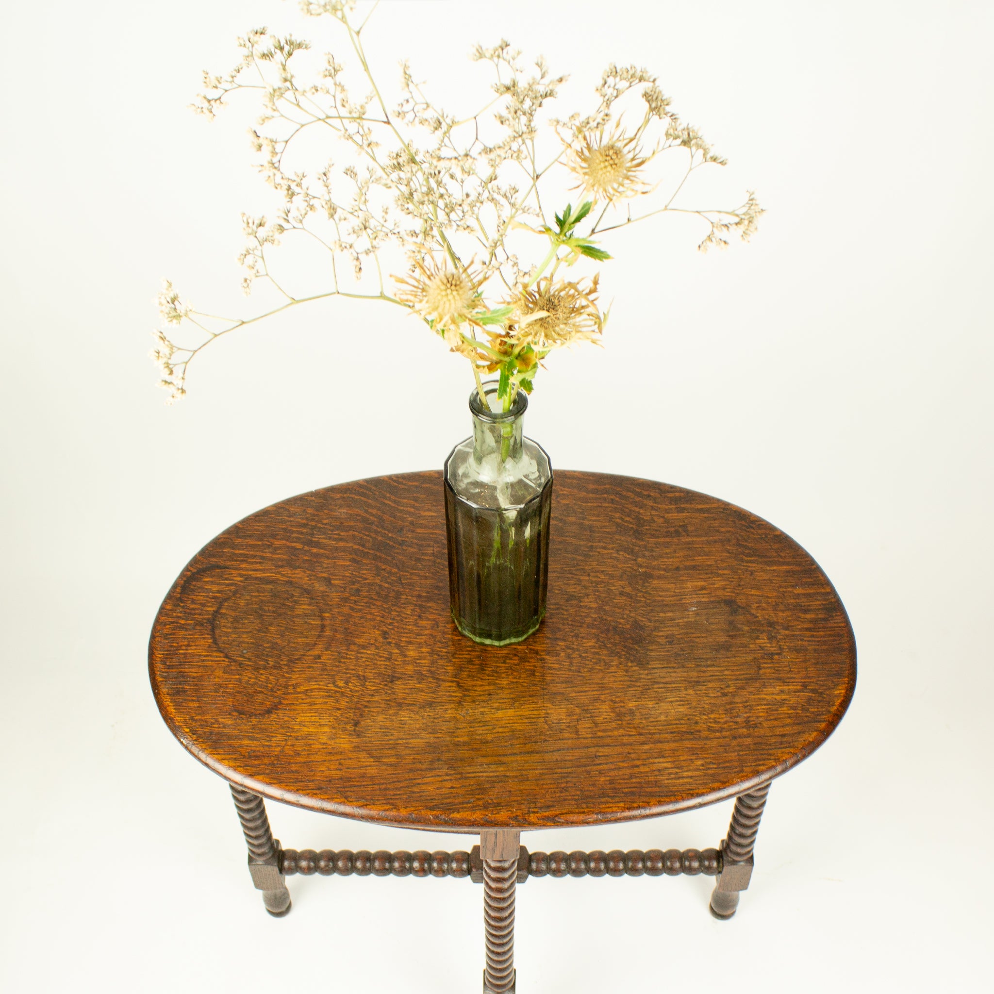 Antique French bobbin side table
