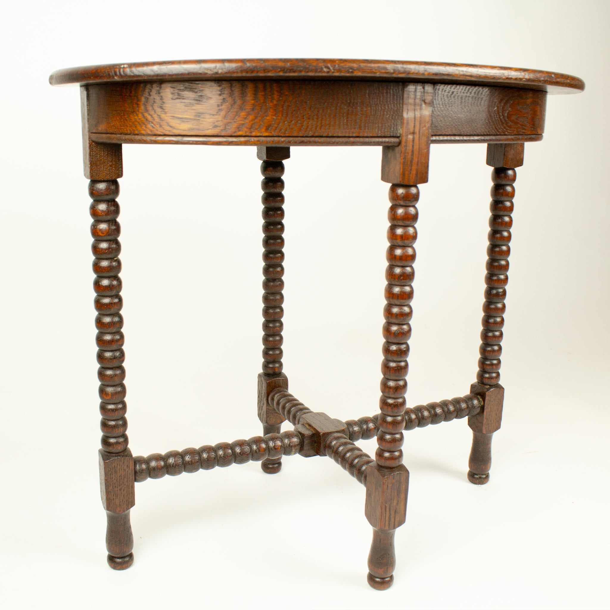 Antique French bobbin side table