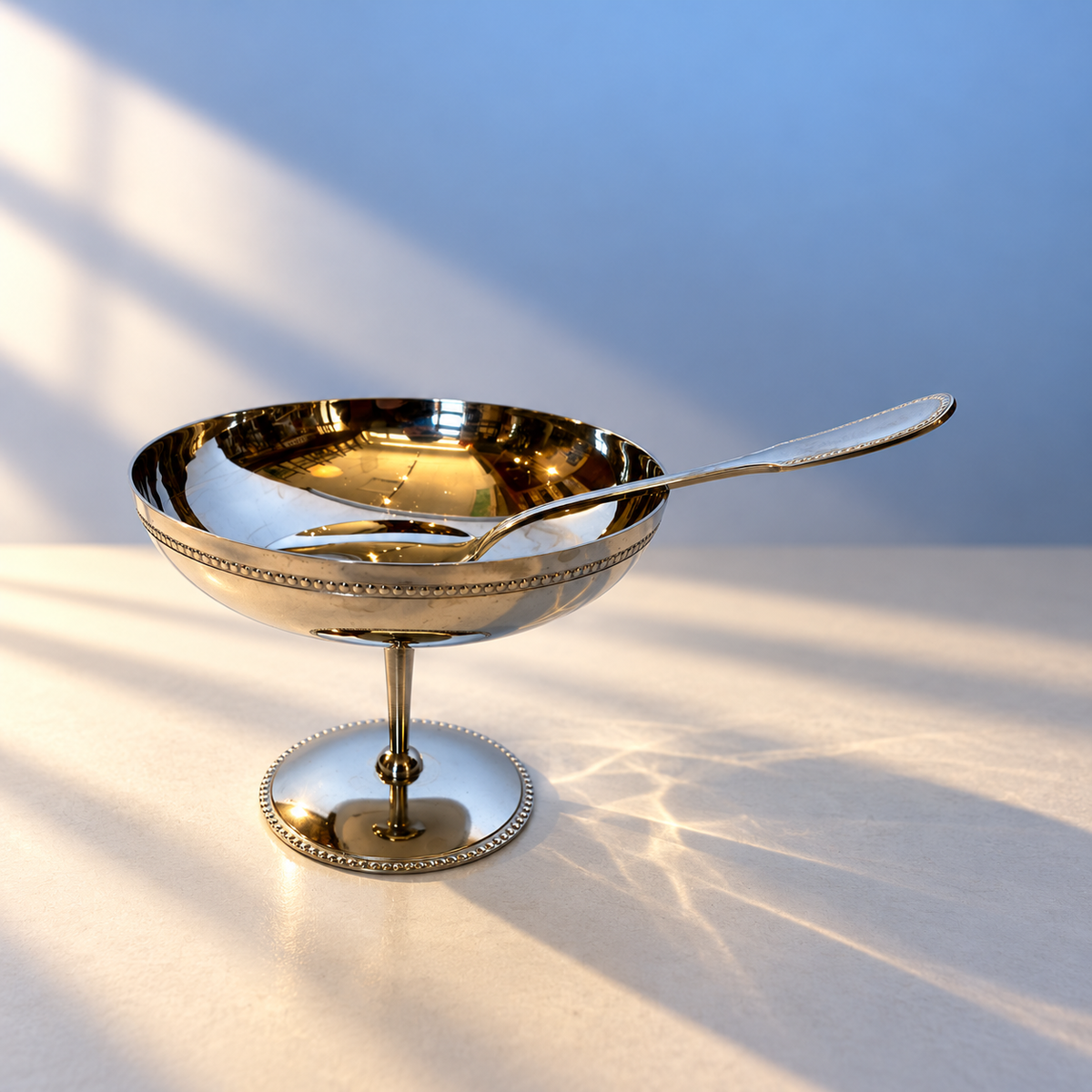 French Chabanne Ice Cream Dishes & Spoons - Set of 2