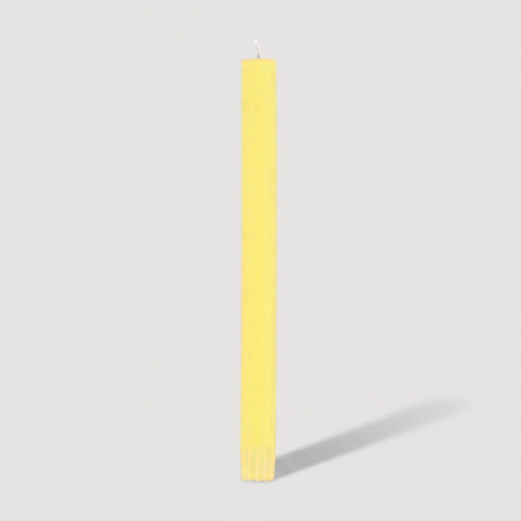 Fair trade Dinner Candle Primrose yellow