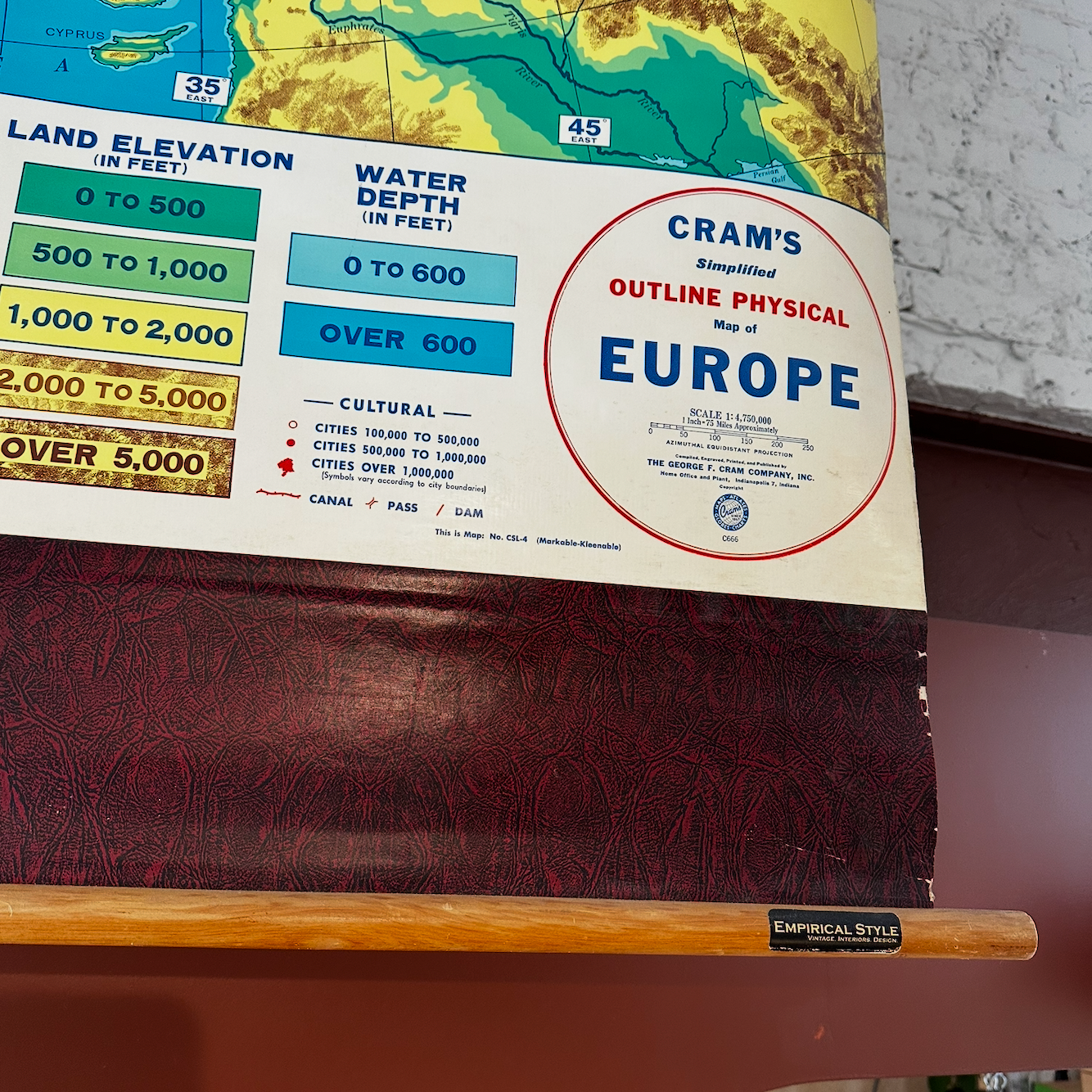 Cram’s Simplified Physical Map of Europe