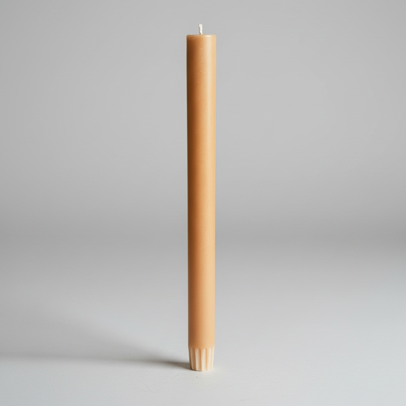 Khaki Brown Eco Dinner Candle