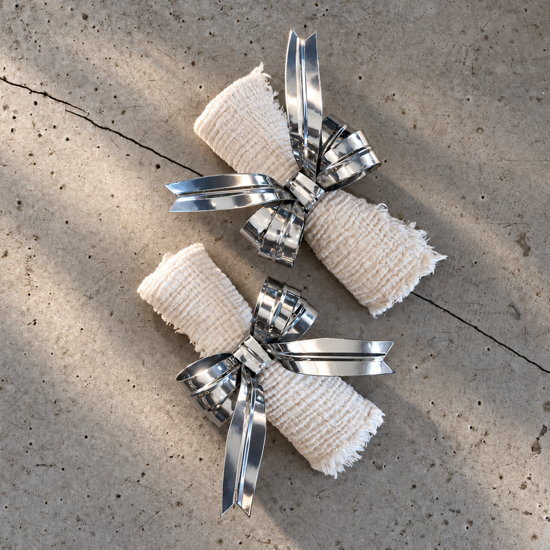 Set of 2 Bow Napkin Rings