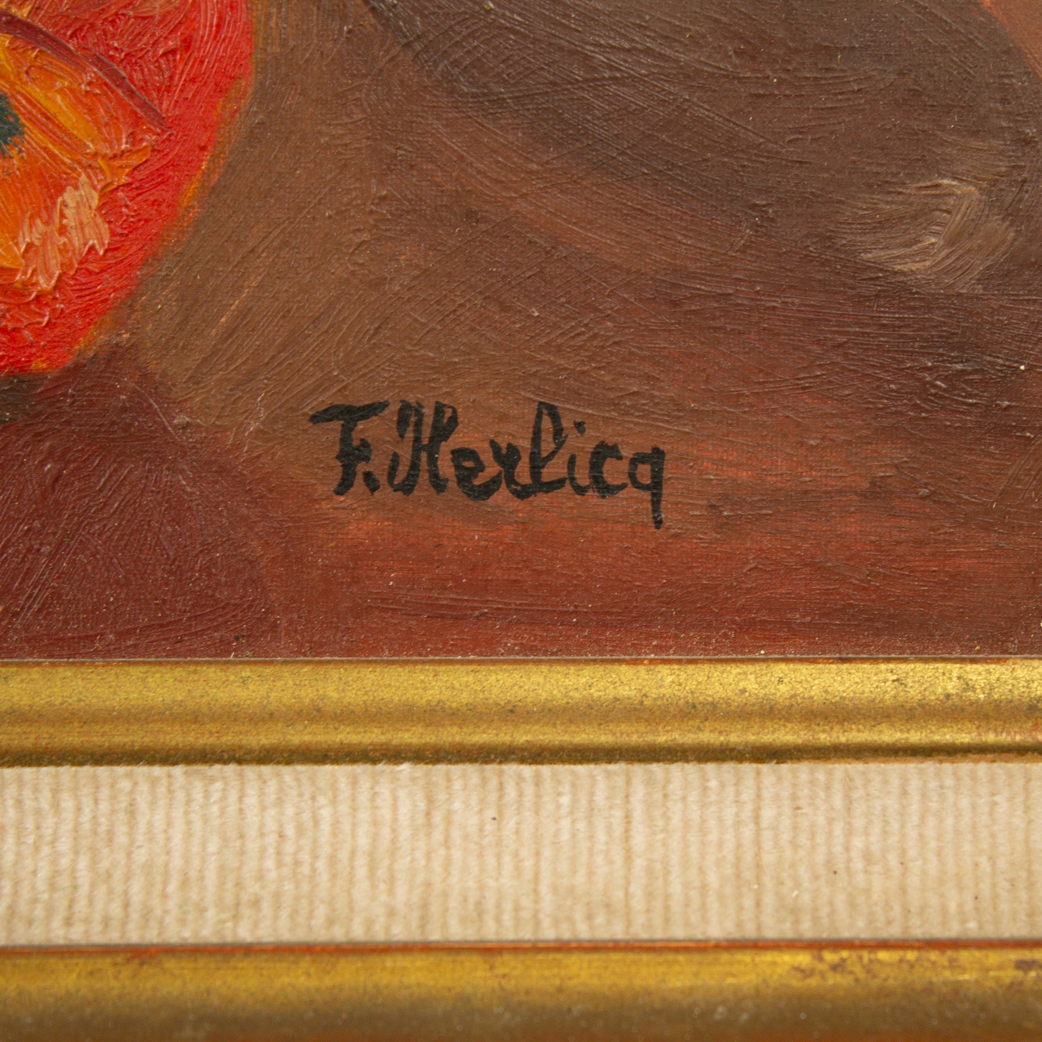 Antique Still Life Oil Painting Framed