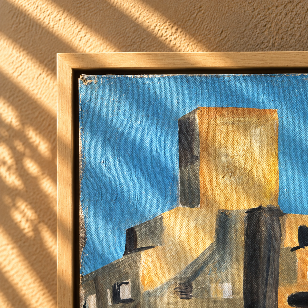 "NY NY 72" Shaw Watercolour and Acrylic Painting on Canvas
