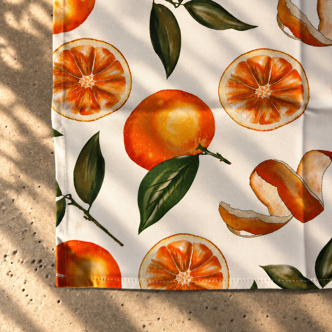 Orange Tea Towel 100% Cotton