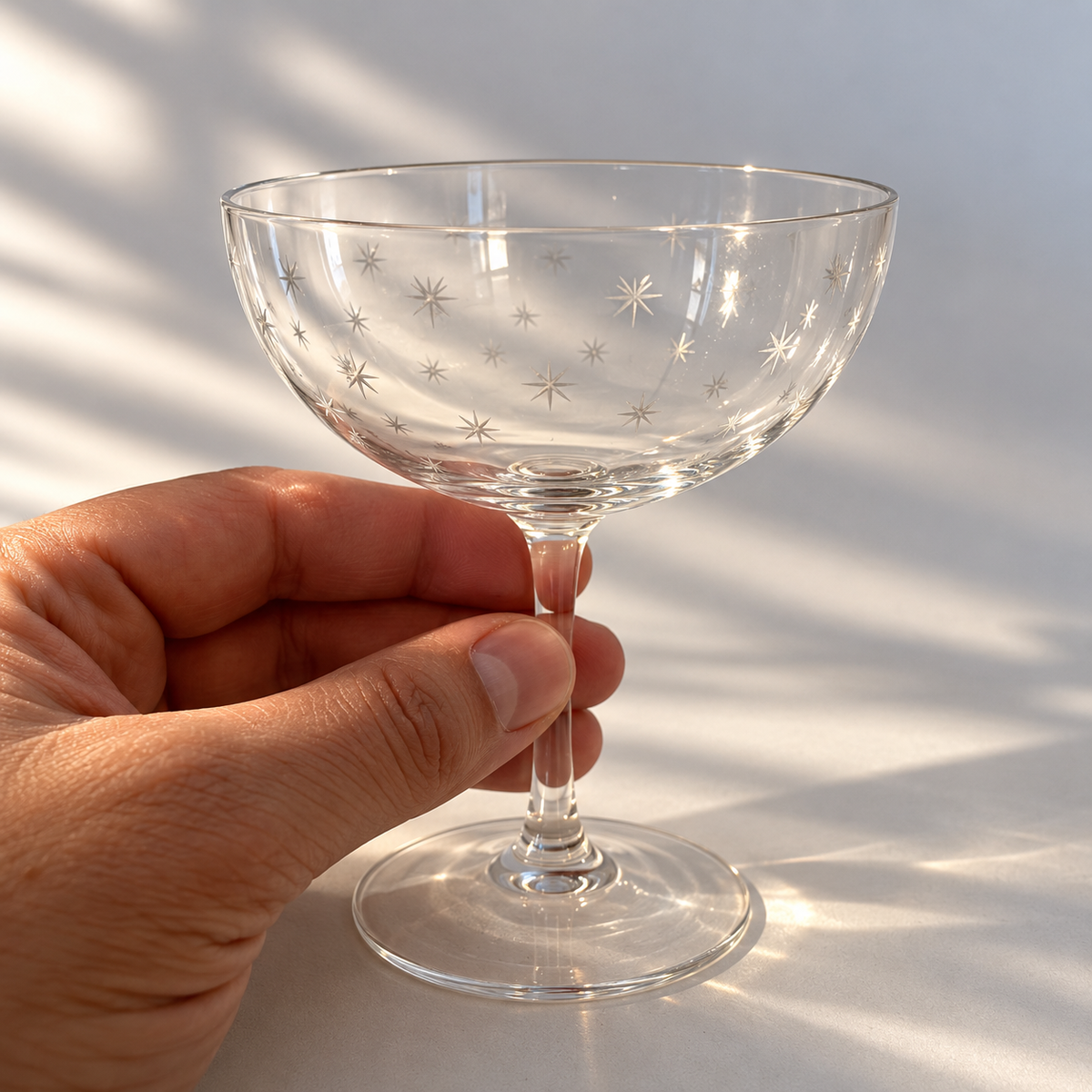 Stars Crystal Champagne Coupes - Set of 8
