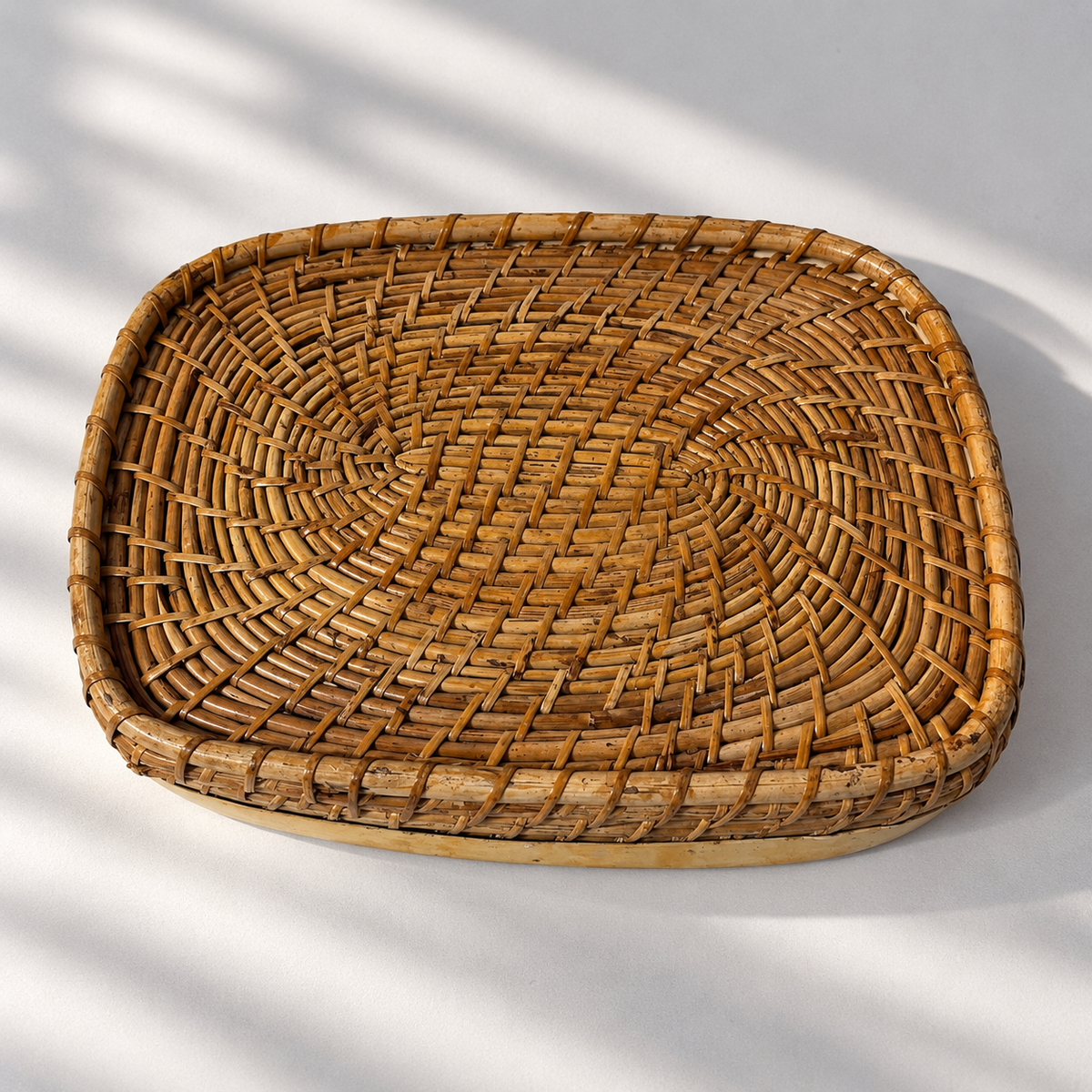 Brass and Pencil Reed Tray