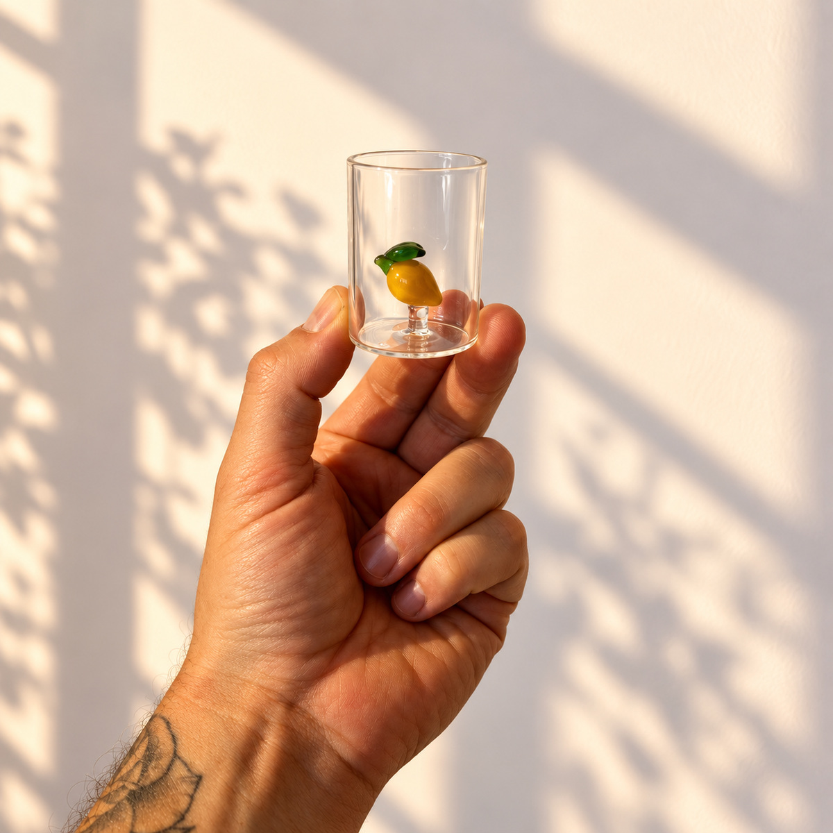Lemon Botanical Shot Glasses x4
