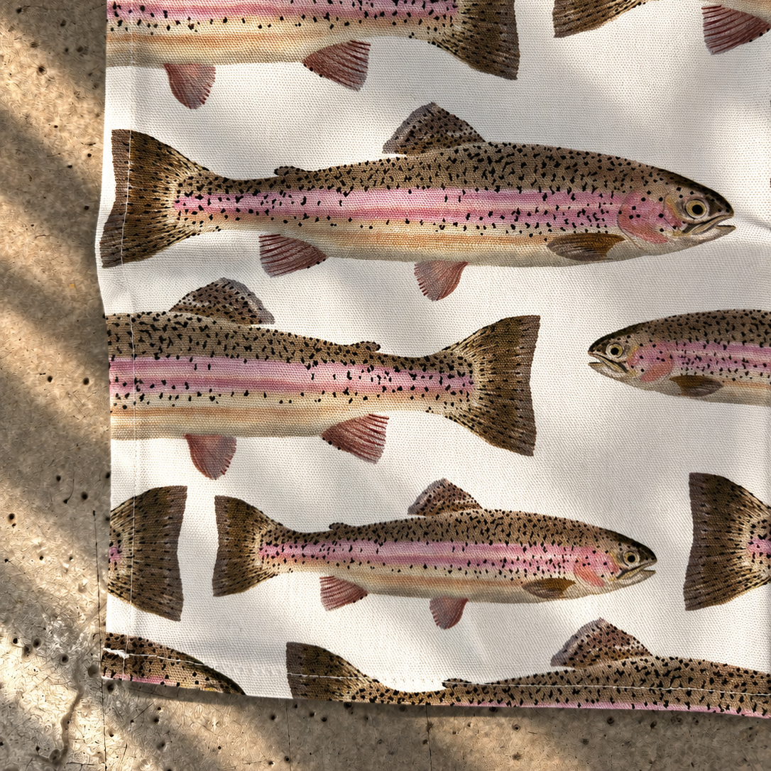 Rainbow Trout Tea Towel 100% Cotton