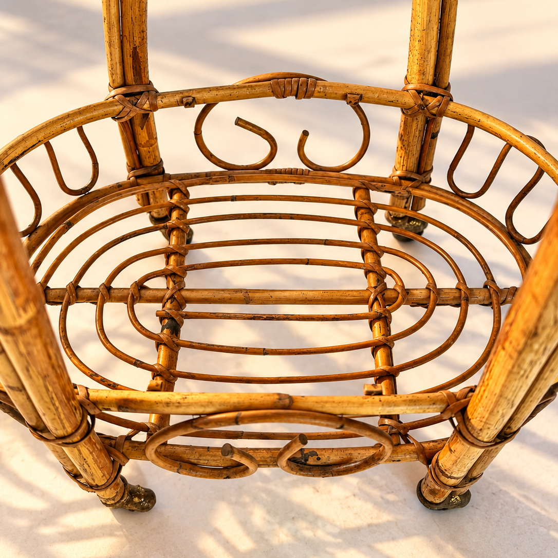 Italian Bamboo Caddy Cart