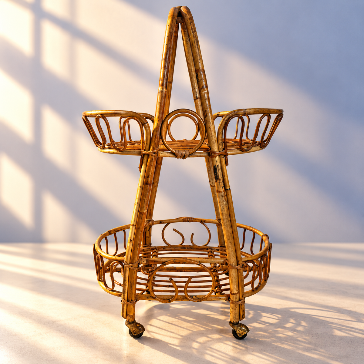 Italian Bamboo Caddy Cart
