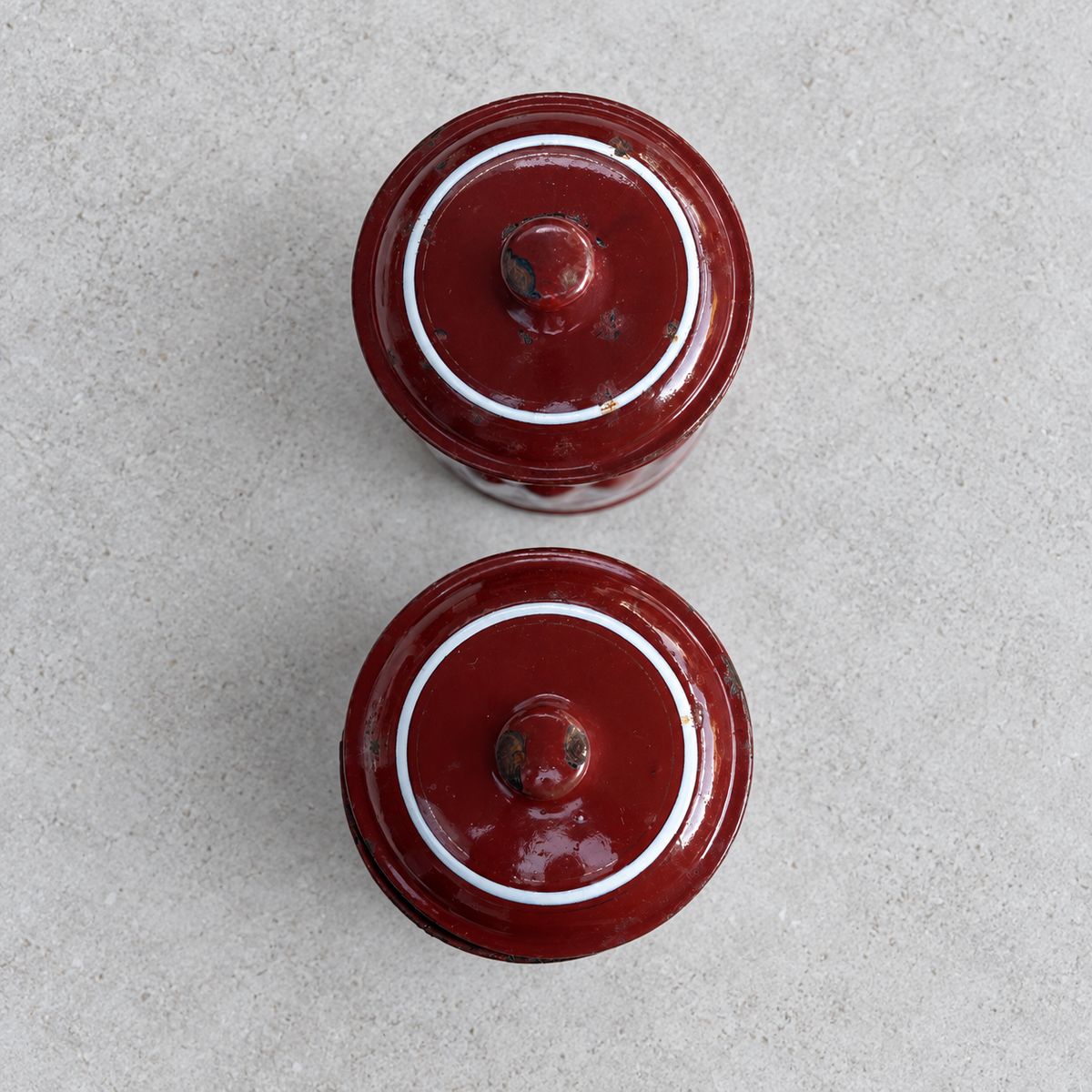 Sucre/Café French Enamel Kitchen Jars