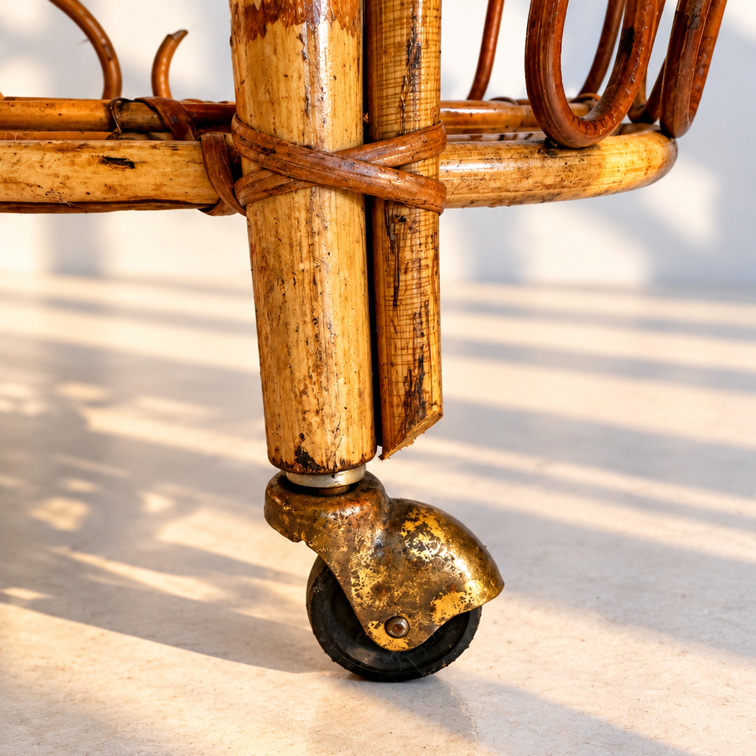 Italian Bamboo Caddy Cart