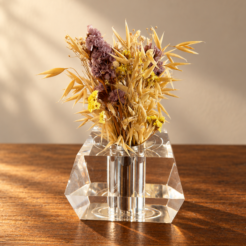 Italian Lucite Bud Vase/Stationary Pot