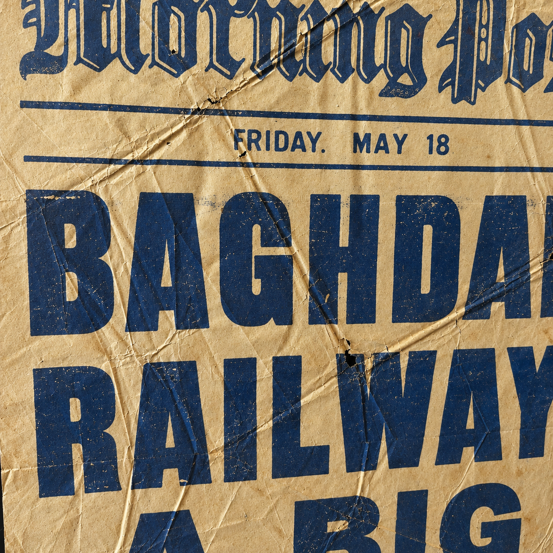 Original 1920’s Framed Newsstand Print