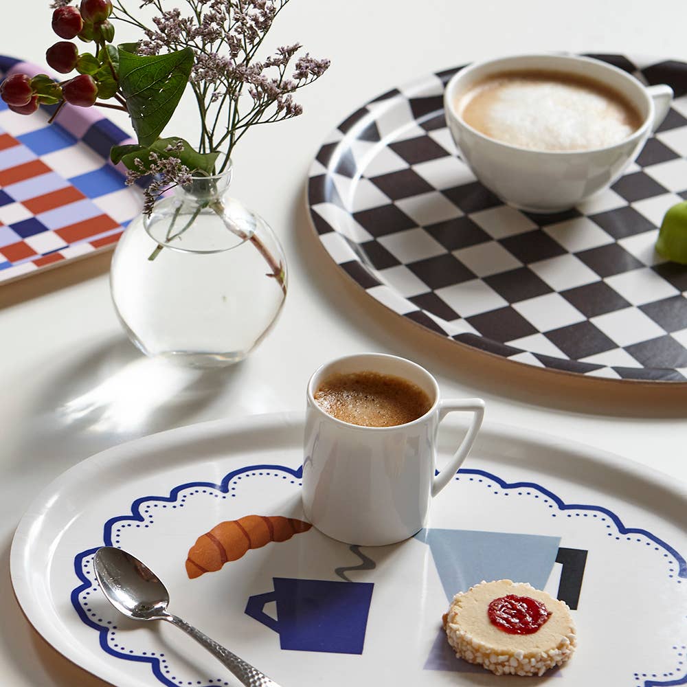 Coffee Oval Serving Tray