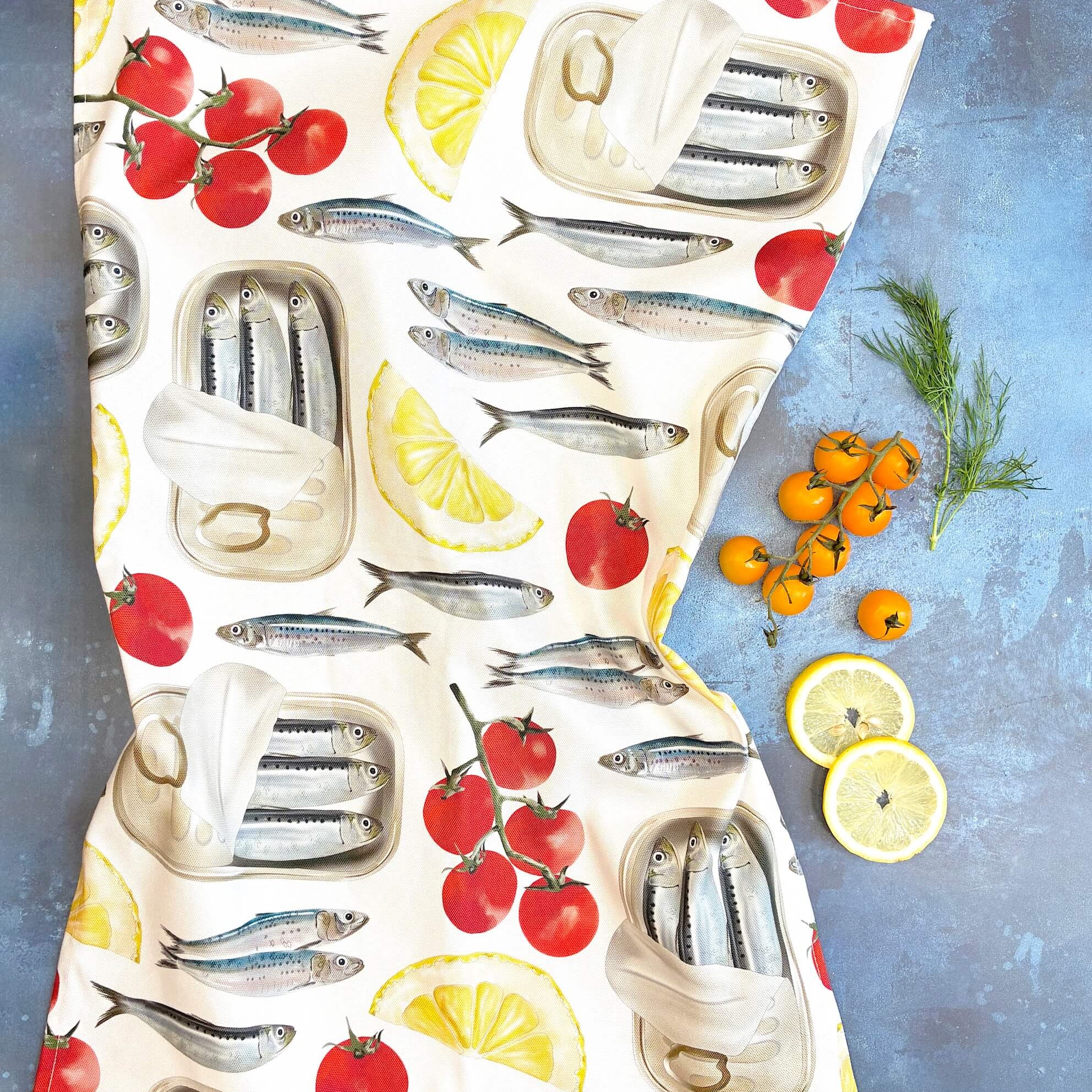 Sardine Tea Towel 100% Cotton