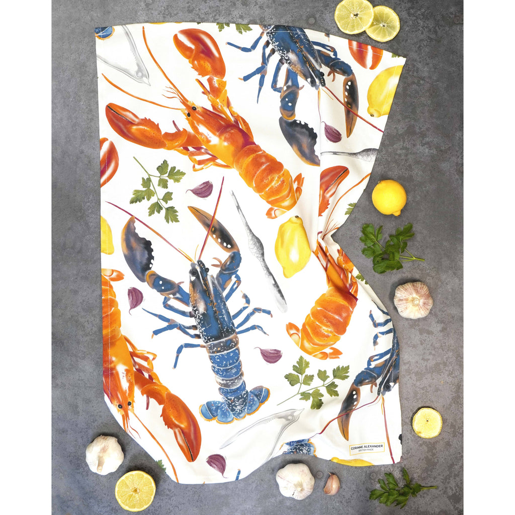 Lobster Tea Towel  100% Cotton