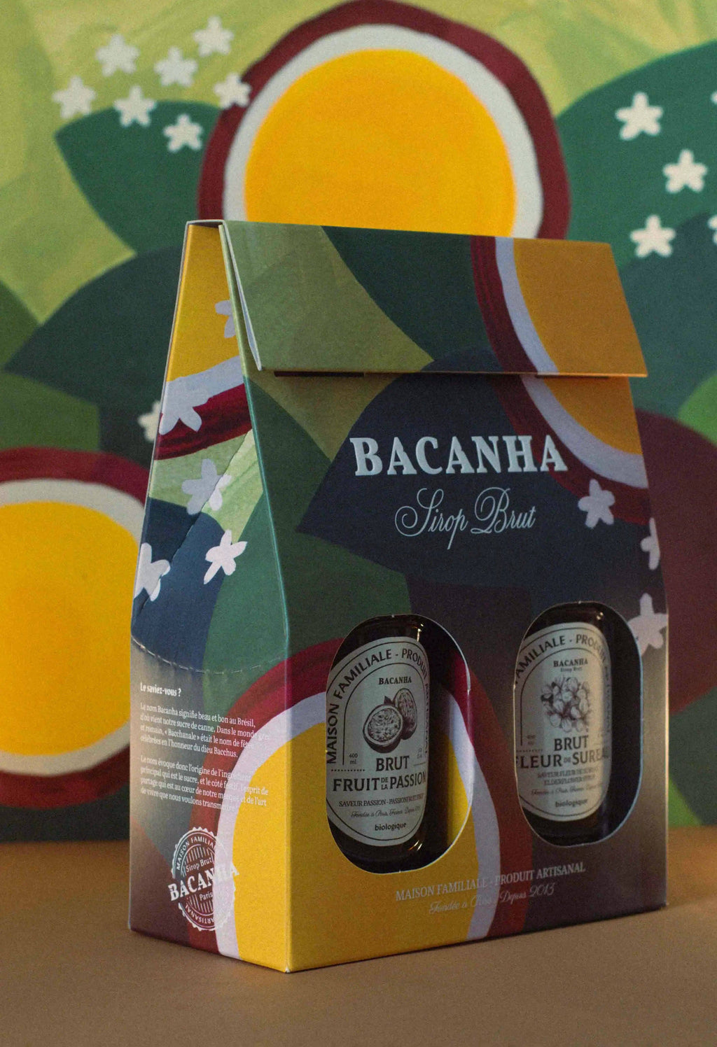 Bacanha Elderflower & Passion Fruit Raw Syrup Set - 2 x 400 ml