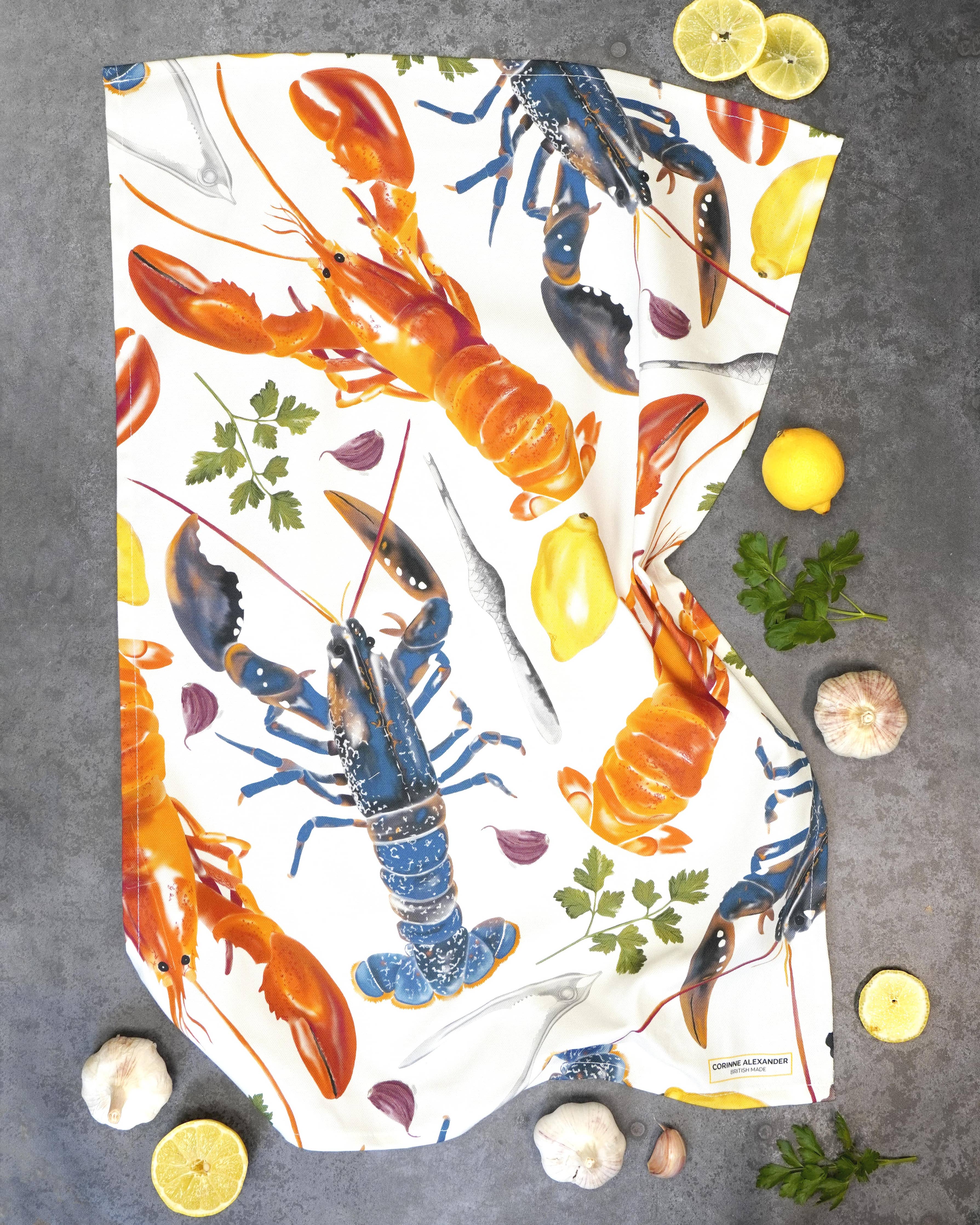 Lobster Tea Towel  100% Cotton
