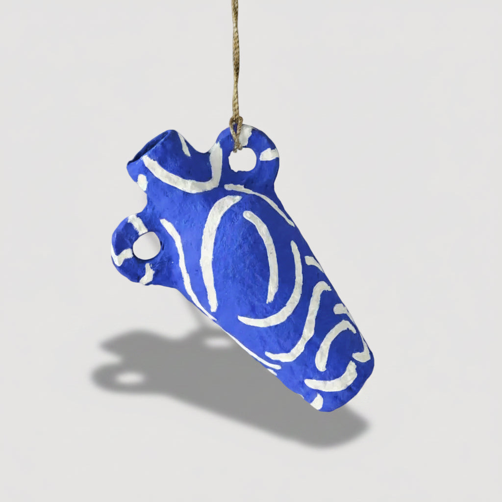 La Lune Blue Wave Mini Vase Hanging Ornament