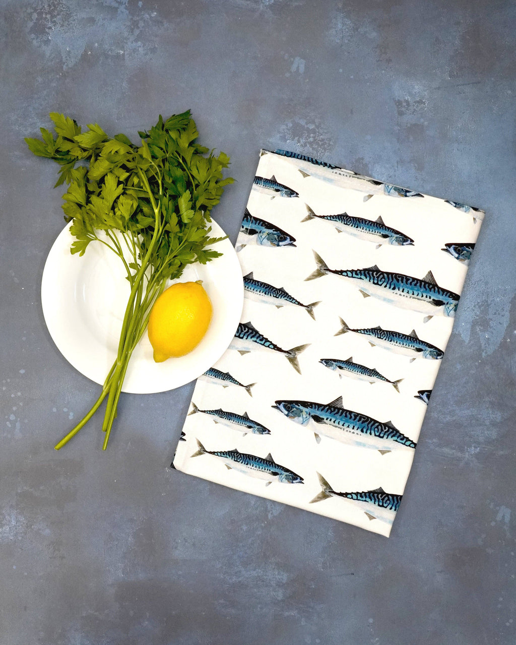 Mackerel Tea Towel 100% Cotton