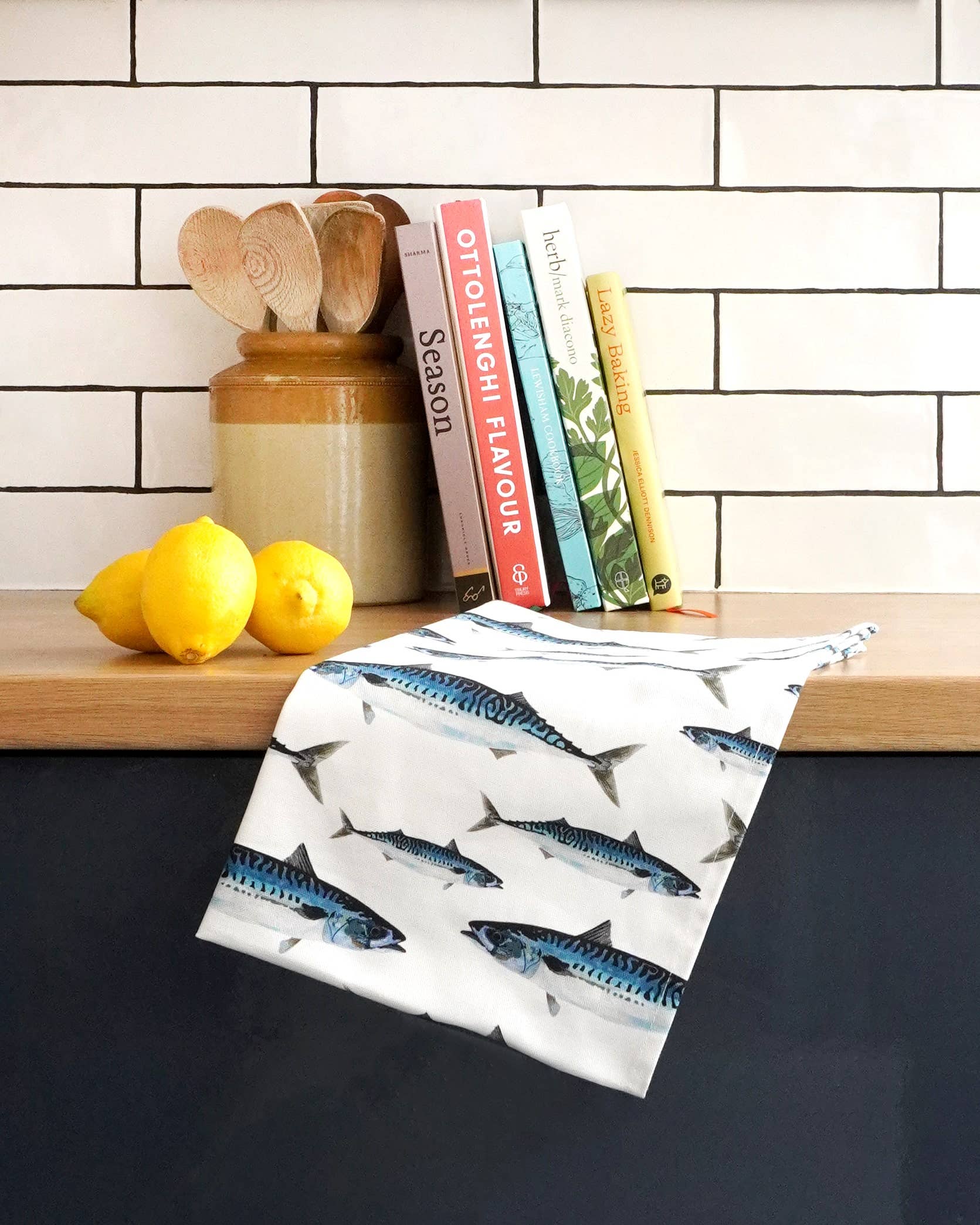 Mackerel Tea Towel 100% Cotton