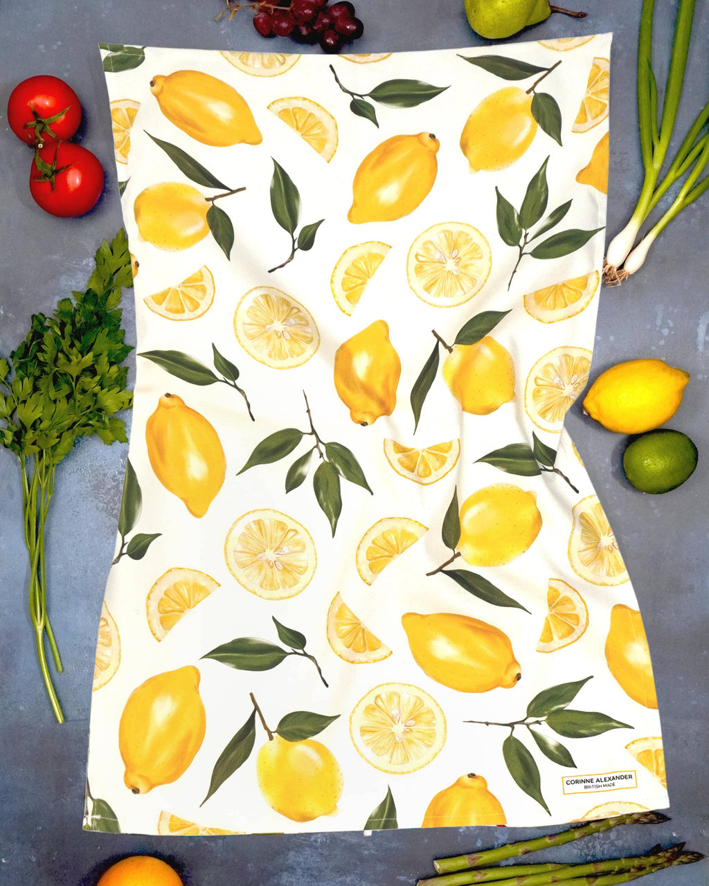 Lemon Tea Towel 100% Cotton